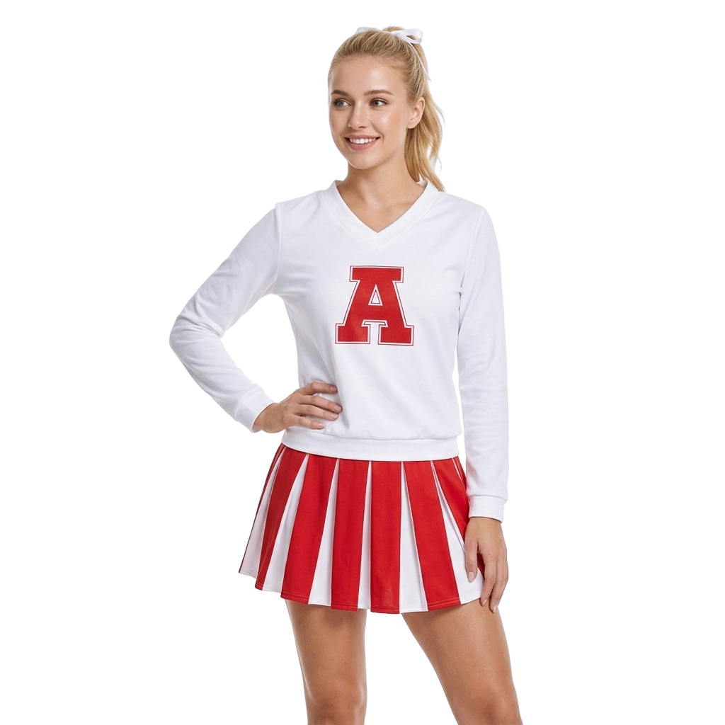 Pleated Skirt Women - Costume da Cheerleader Betty Nerd per