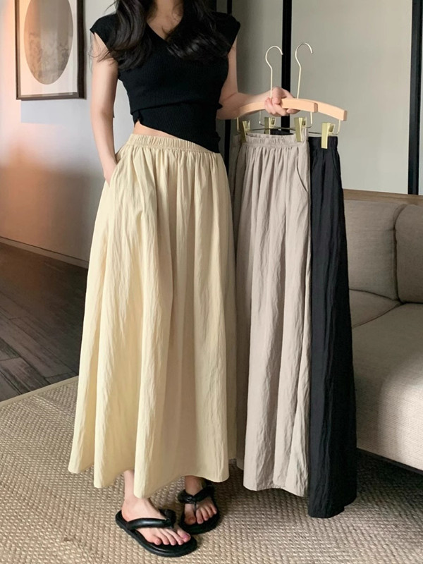 A-Line Skirt Midi - Gonna lunga a vita alta in