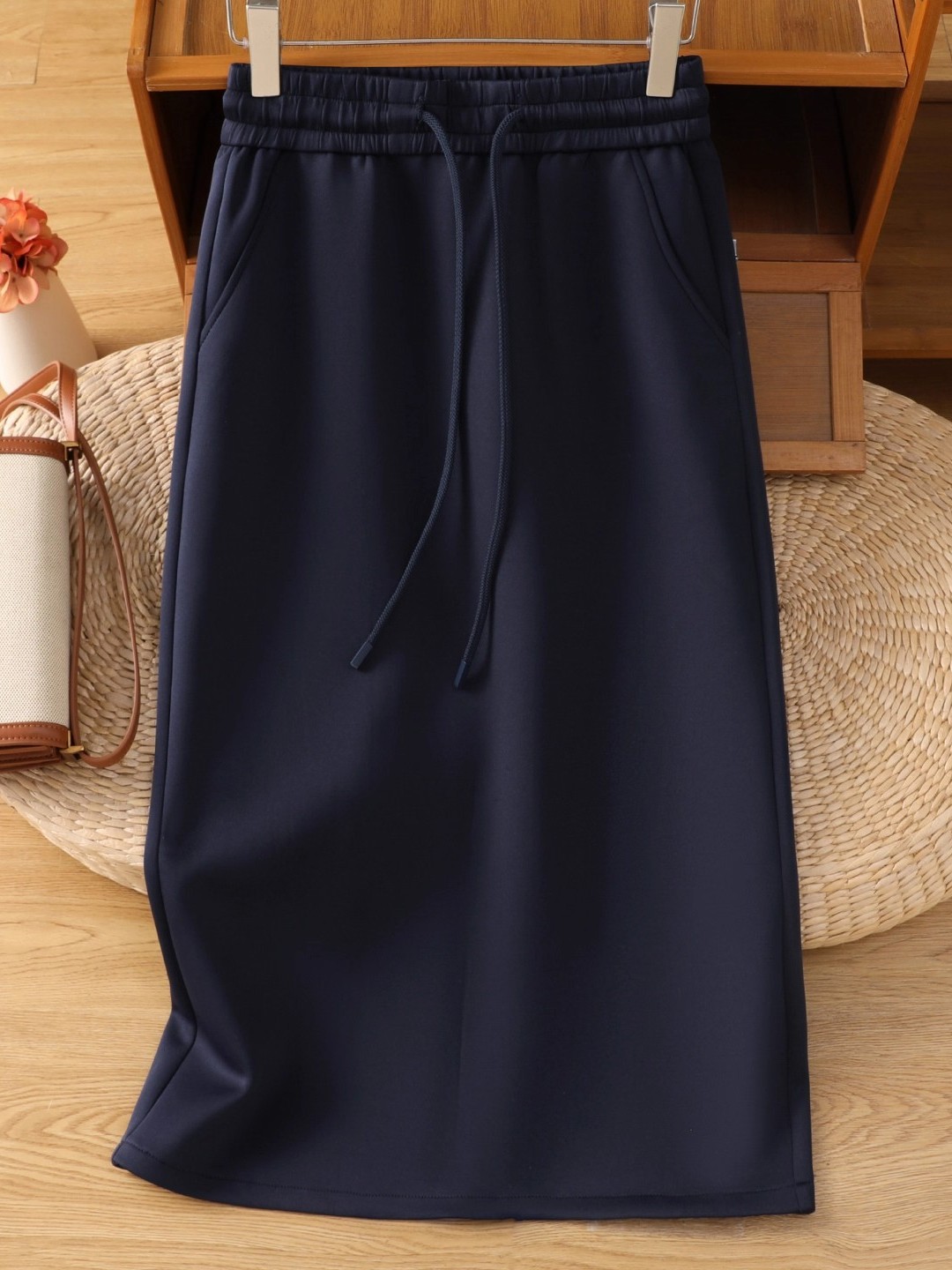 A-Line Skirt Midi - Gonna Midi a Trapezio Blu Scuro