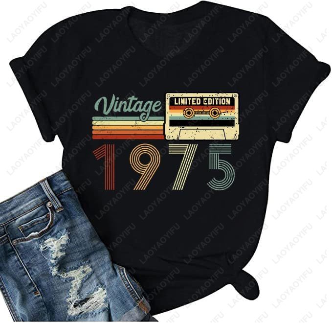 Women'S Fashion Of The 70S - T-shirt vintage del 1975 per le