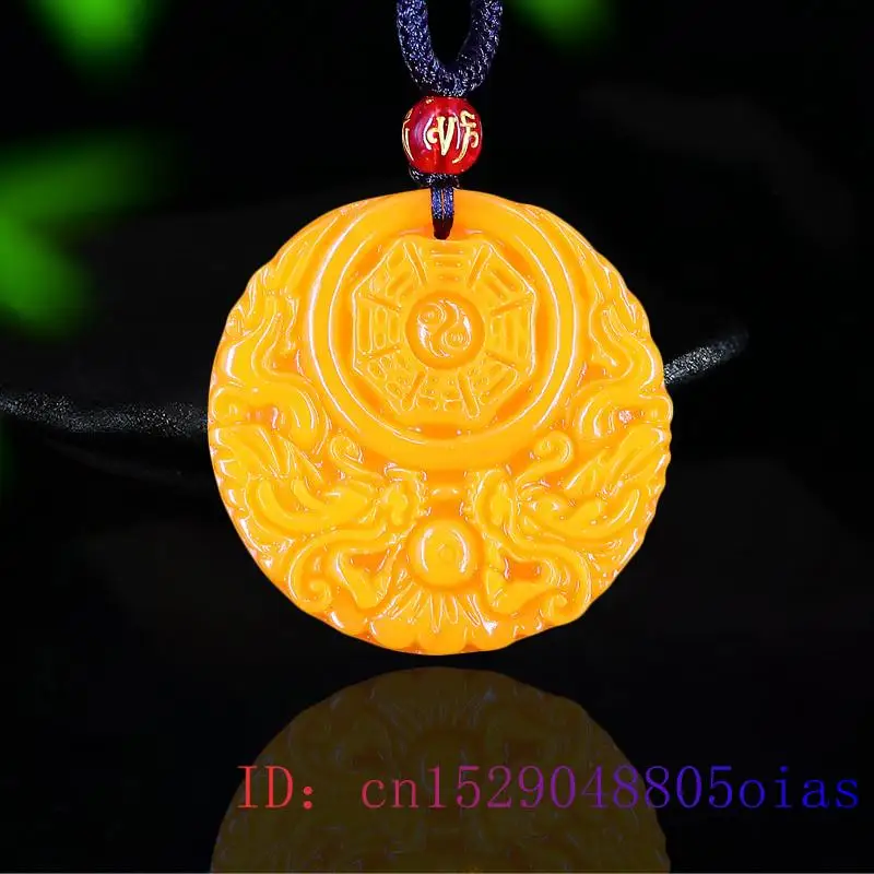Women Fashion Jewellery - Ciondolo drago di giada gialla regali