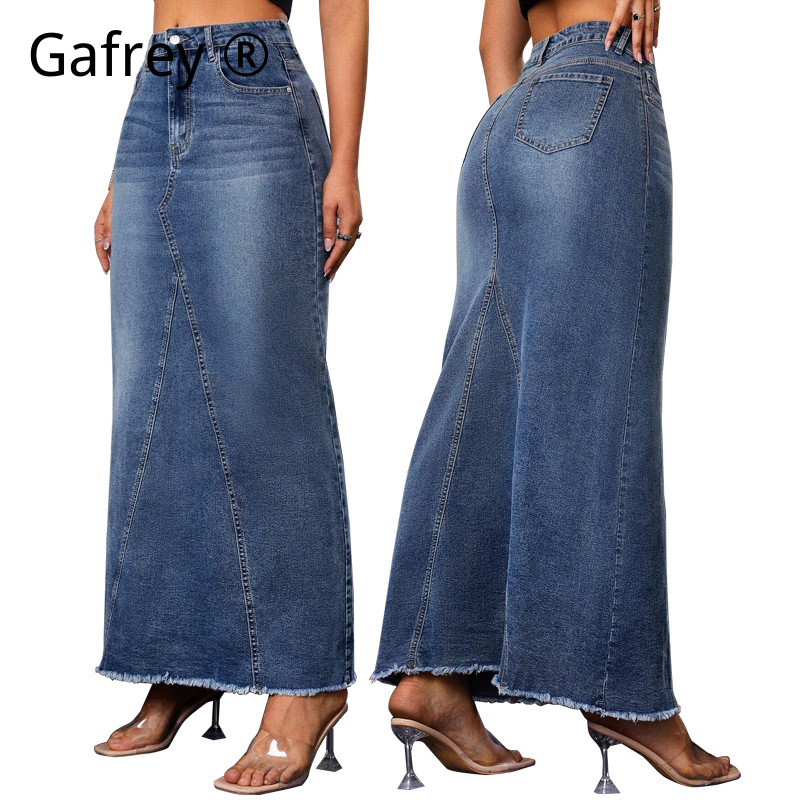 A-Line Skirt Midi - Gonna midi in denim da donna