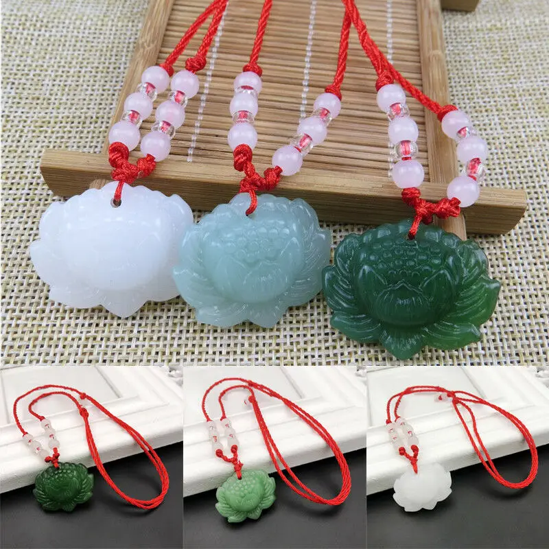 Women Fashion Jewellery - Giada Verde naturale di Loto Borda