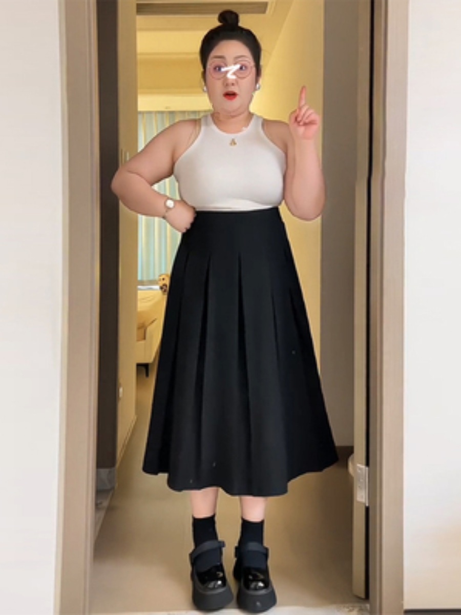 A-Line Skirt Midi - Gonna Midi Business Casual Taglie Forti,