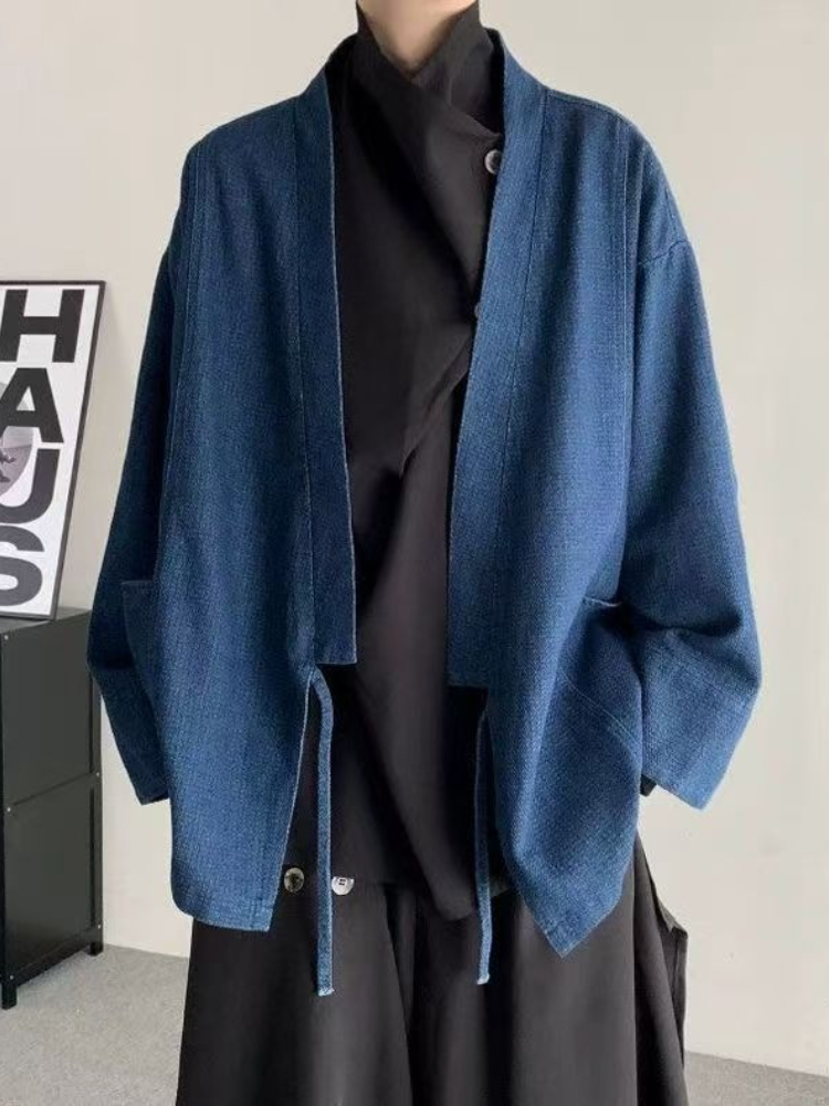 Women'S Fashion Denim Jacket - Cappotto di jeans vintage stile giapponese