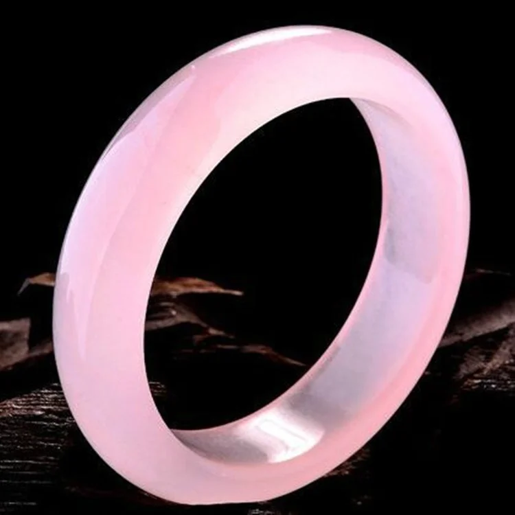 Women Fashion Jewellery - Genuino braccialetto di giada rosa naturale
