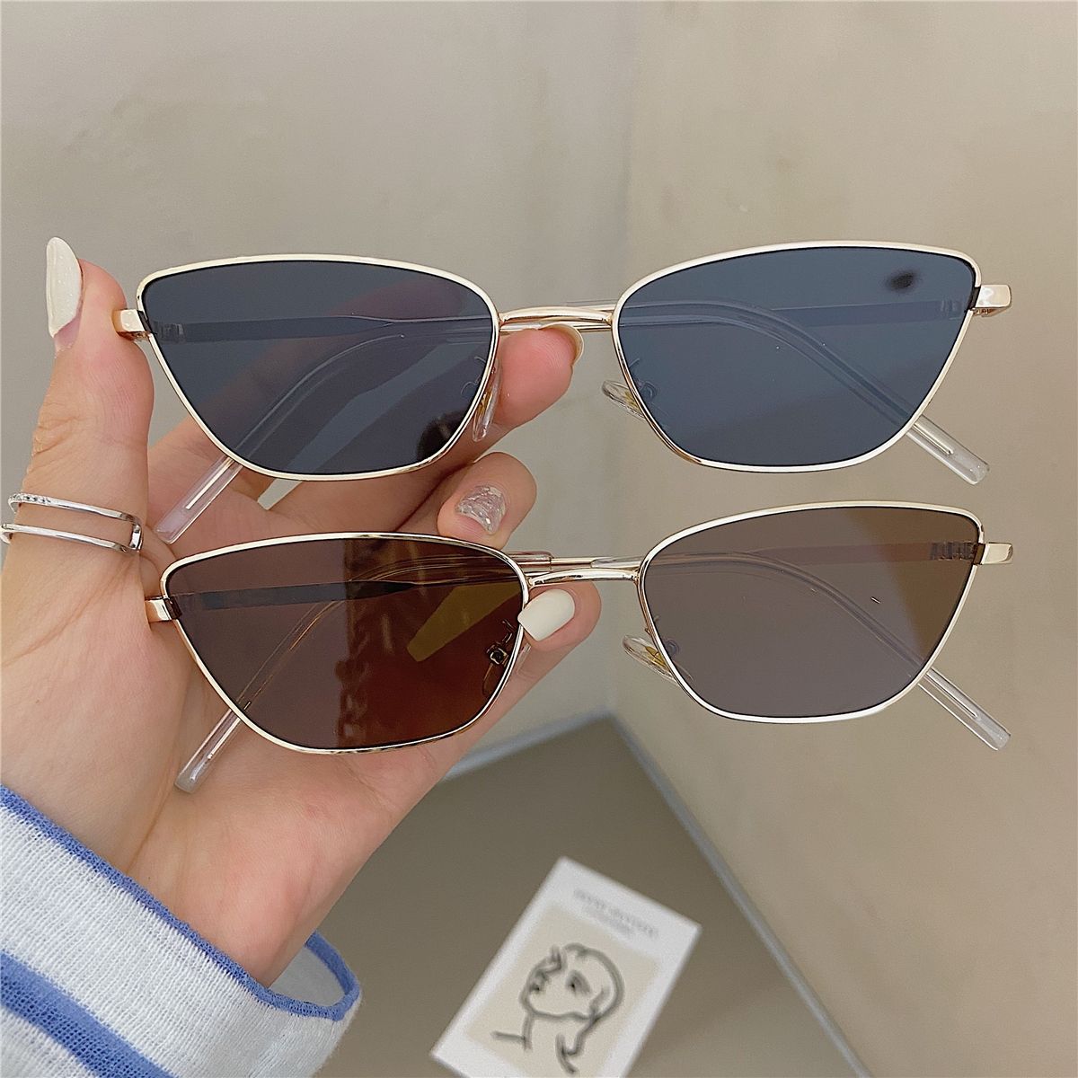 Women'S Fashion Eyewear - Occhiali da Sole in Metallo a