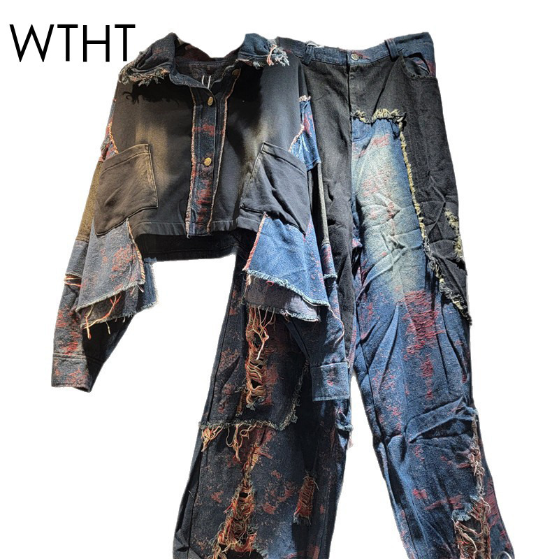 Women'S Fashion Denim Jacket - WTHT delle Nuove Donne di Modo