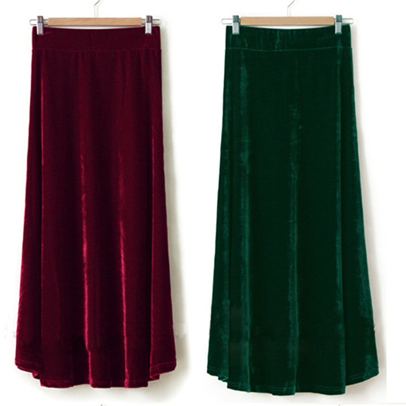 Pleated Skirt Women - TIYIHAILEY-gonna a pieghe in velluto da