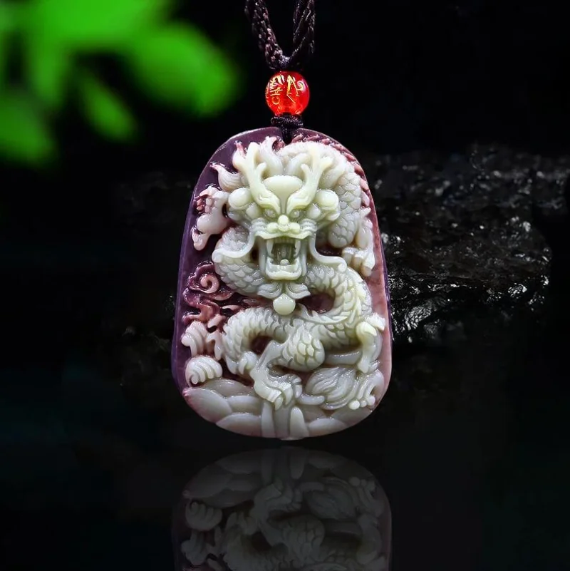 Women Fashion Jewellery - Abito viola Collana con ciondolo drago