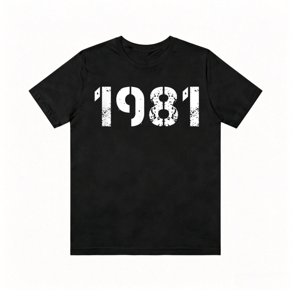 Women'S Fashion In The 80S - T-Shirt Stile Vintage 1981 con Stampa,