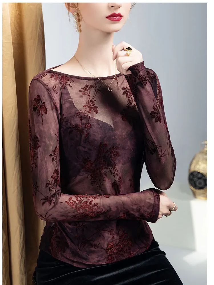 Women'S Fashion Trends Fall 2025 - Top da donna con stampa floccata