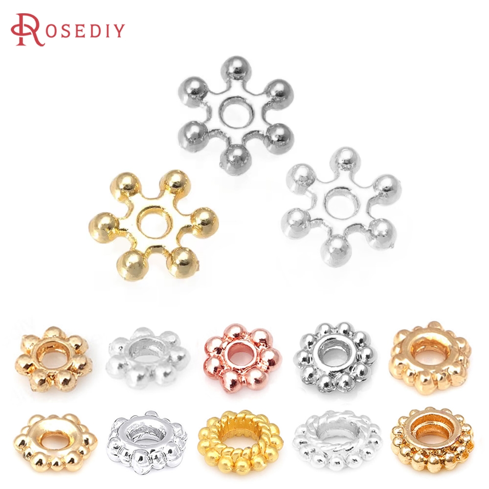 Women Fashion Jewellery - Braccialetti distanziatori con fiori in ottone