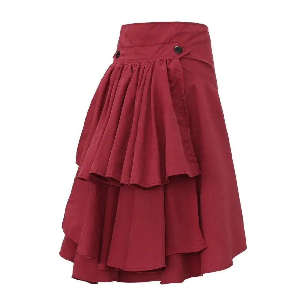 Gonna a pieghe con volant a vi - Pleated Skirt Women recensione e prezzo