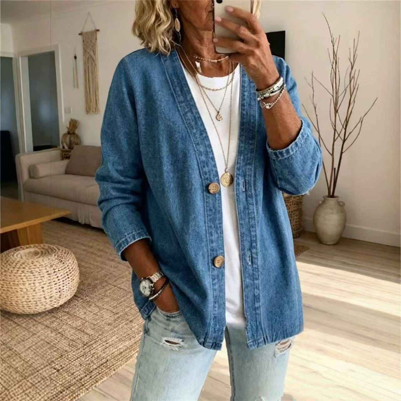 Cardigan in Denim da Donna per - Women'S Fashion Denim Jacket recensione e prezzo