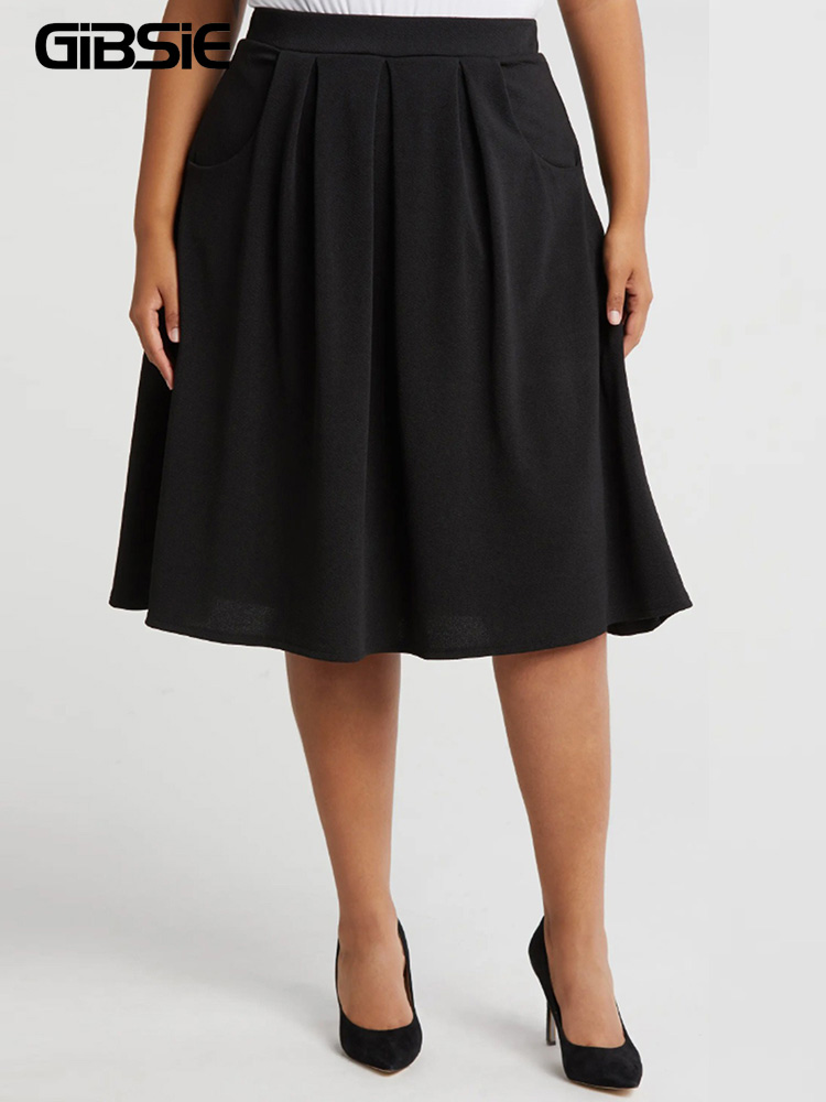 GIBSIE Plus Size Gonna longuet - A-Line Skirt Midi recensione e prezzo