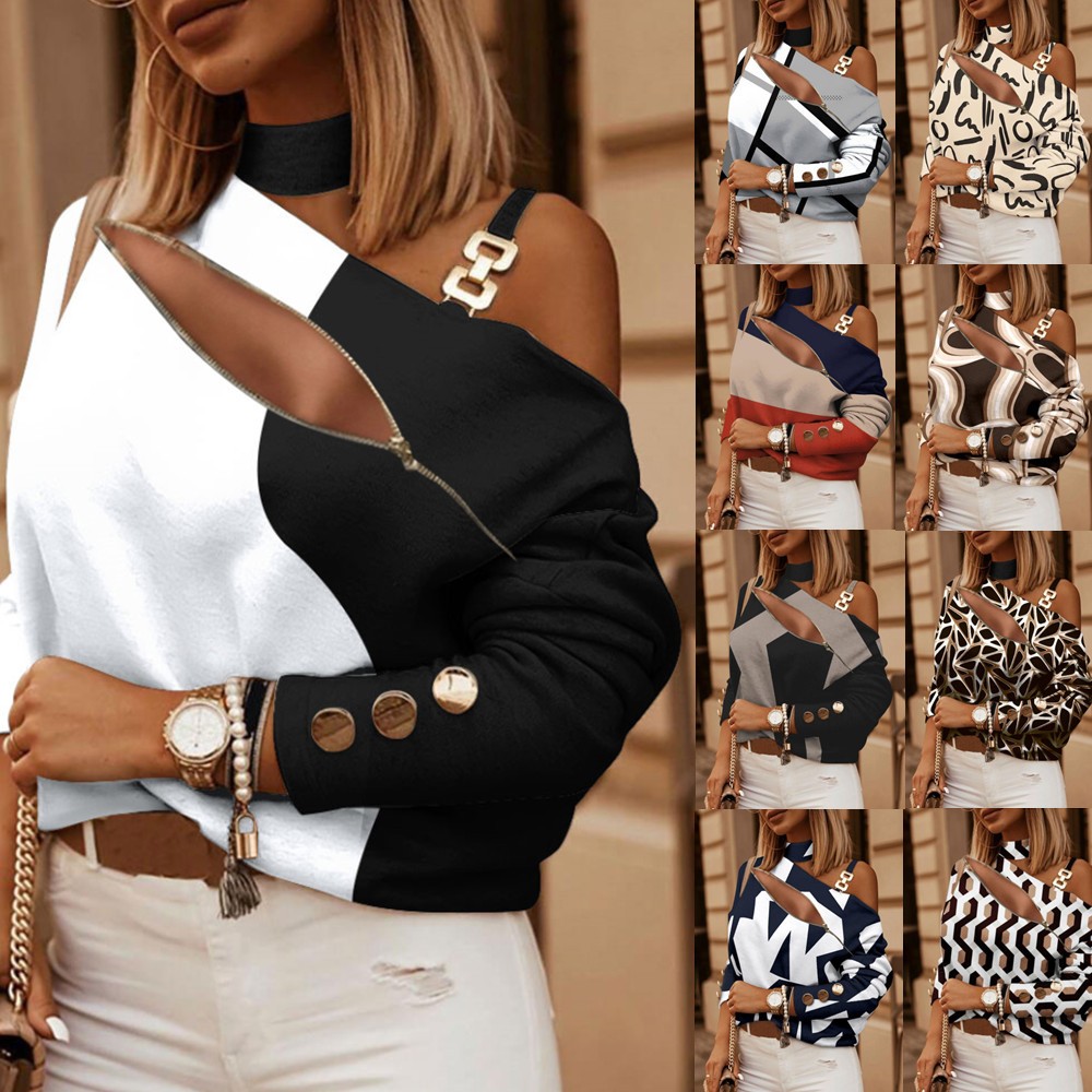 Camicetta da donna con spalle  - Women Fashion Blouse recensione e prezzo