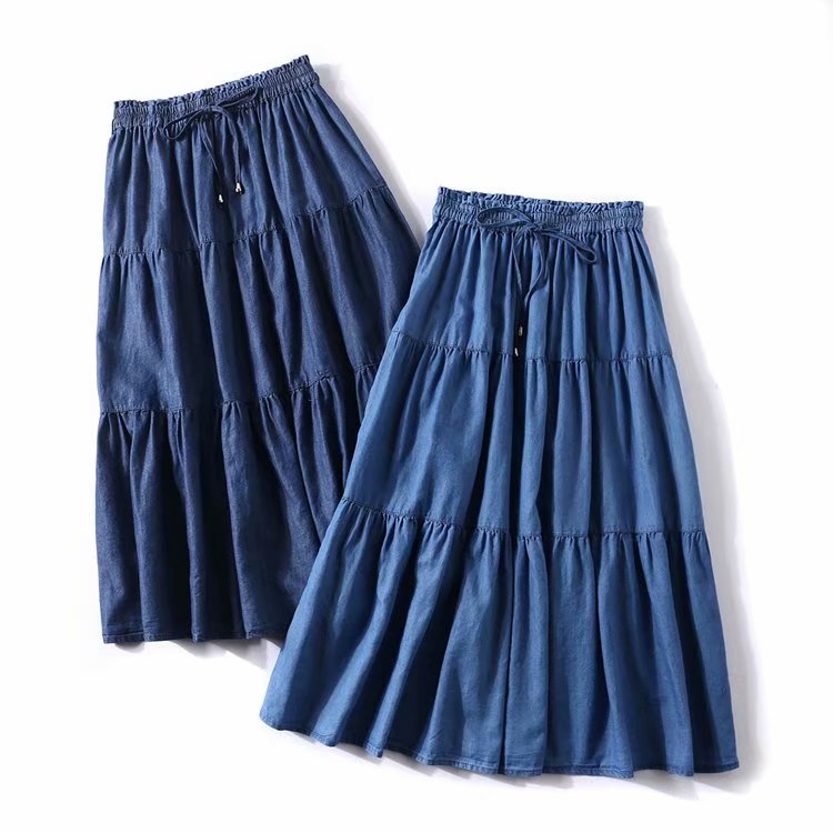 Gonne arricciate in denim a pi - Pleated Skirt Women recensione e prezzo