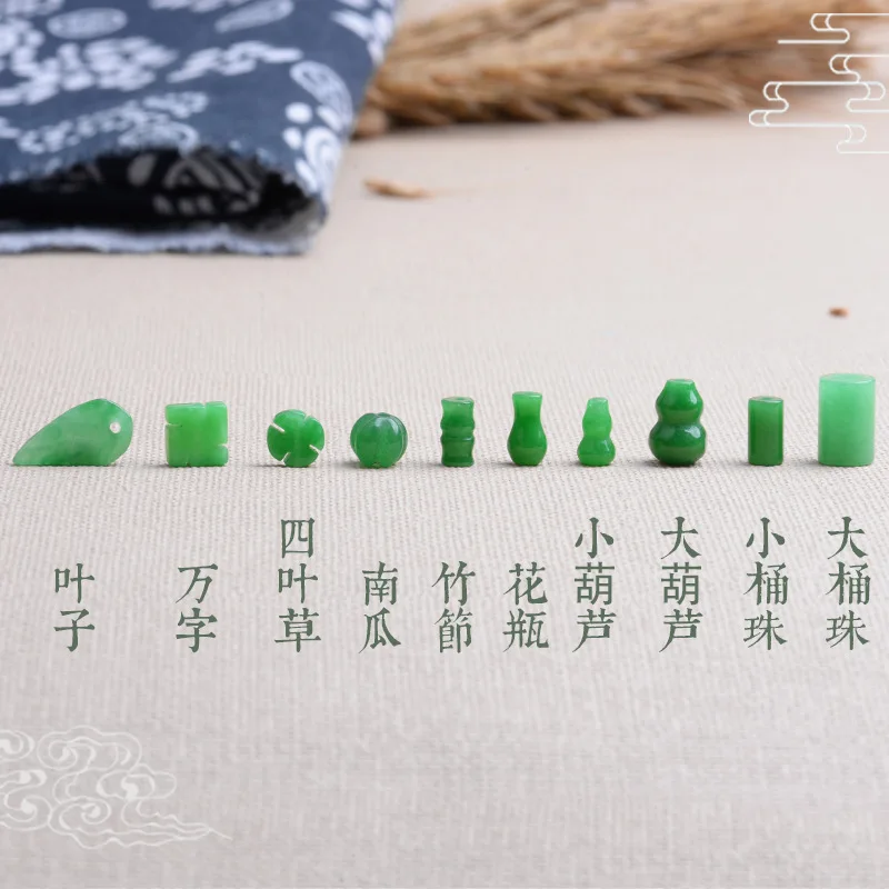 10 pz giada verde zucca foglie - Women Fashion Jewellery recensione e prezzo