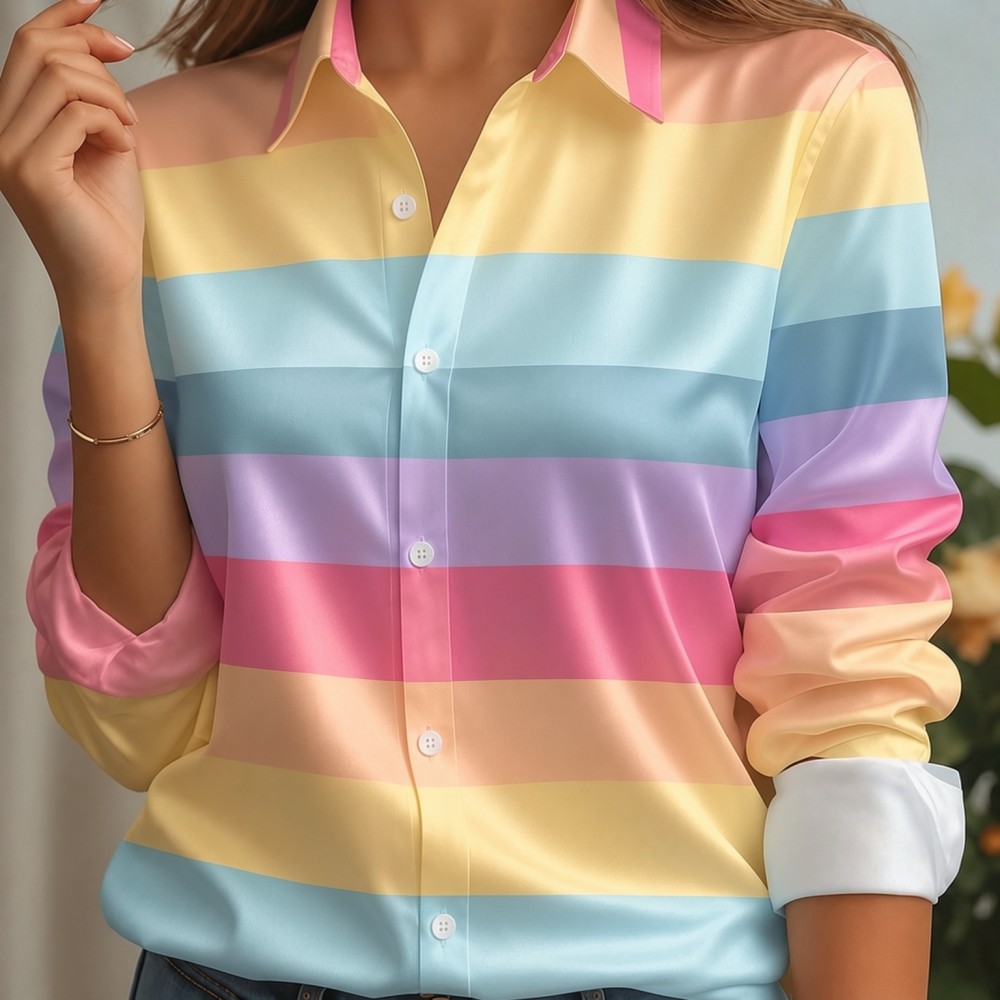Camicia da donna in raso con c - Women Fashion Blouse recensione e prezzo