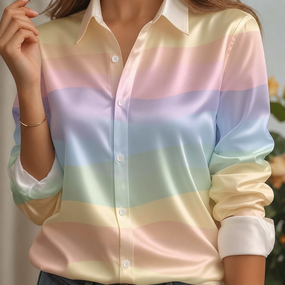 Camicia da donna in raso con c - Women Fashion Blouse recensione e prezzo