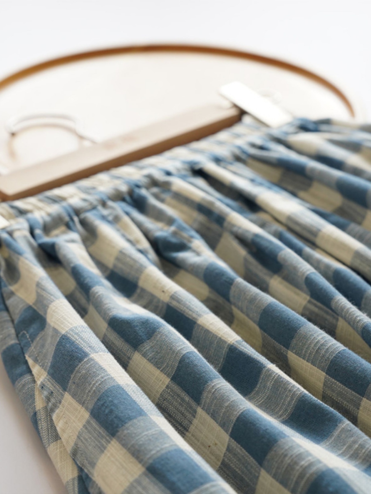 Gonna midi ampia a quadri blu  - A-Line Skirt Midi recensione e prezzo