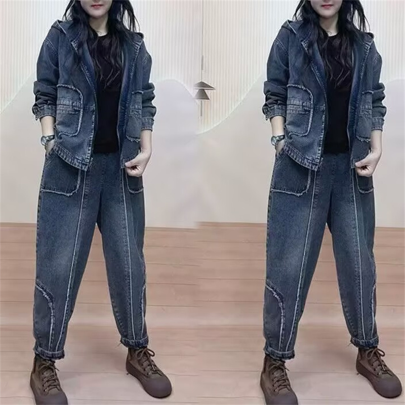 2024 autunno con cappuccio qDe - Women'S Fashion Denim Jacket recensione e prezzo