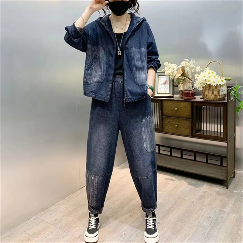 2024 autunno con cappuccio qDe - Women'S Fashion Denim Jacket recensione e prezzo