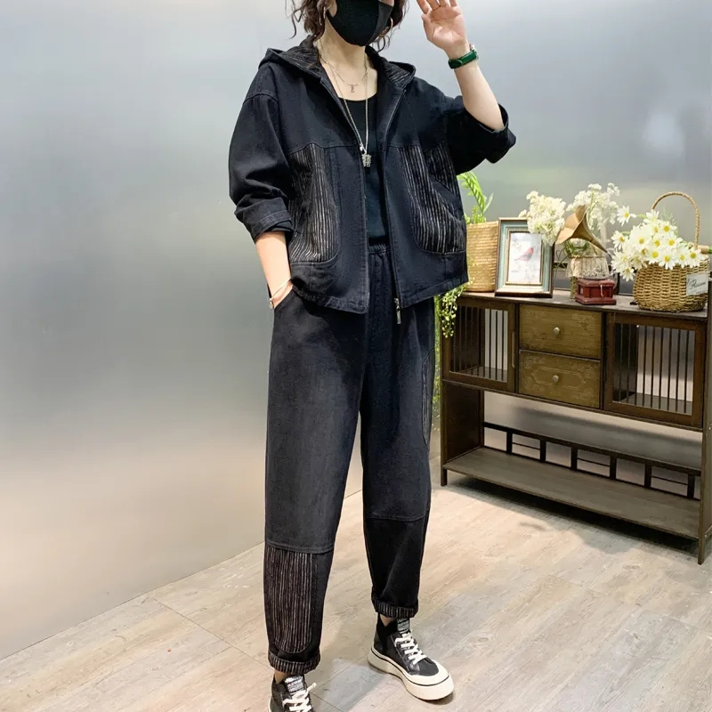 2024 autunno con cappuccio qDe - Women'S Fashion Denim Jacket recensione e prezzo