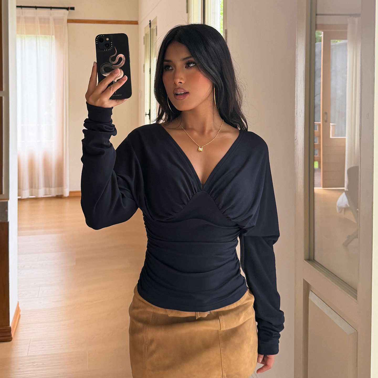 Eleganti Top con Scollo a V, T - Women Fashion Blouse recensione e prezzo