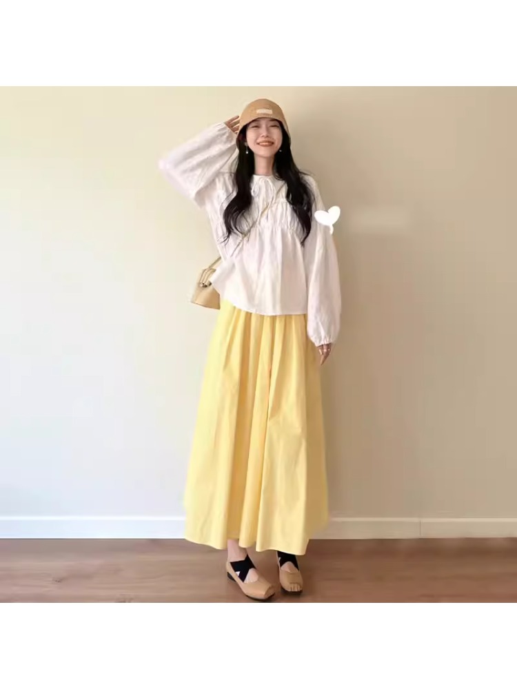 Gonna midi gialla a trapezio p - A-Line Skirt Midi recensione e prezzo