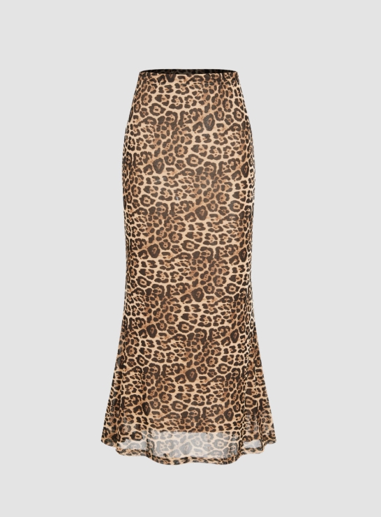 Gonna lunga leopardata a vita  - A-Line Skirt Midi recensione e prezzo
