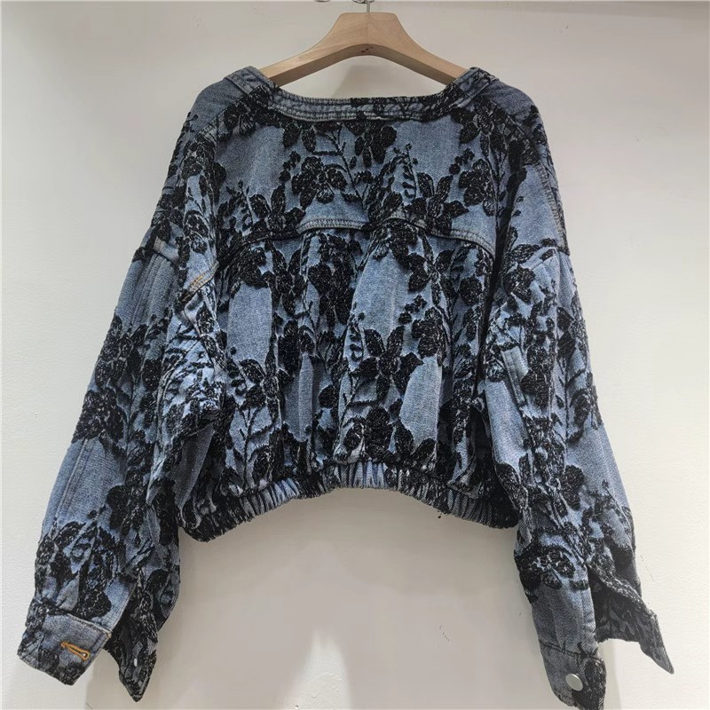 Giacca di Jeans Corta Jacquard - Women'S Fashion Denim Jacket recensione e prezzo