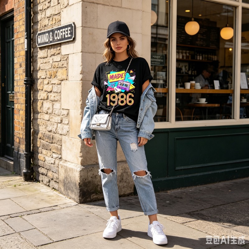 T-shirt grafica retrò anni '80 - Women'S Fashion In The 80S recensione e prezzo