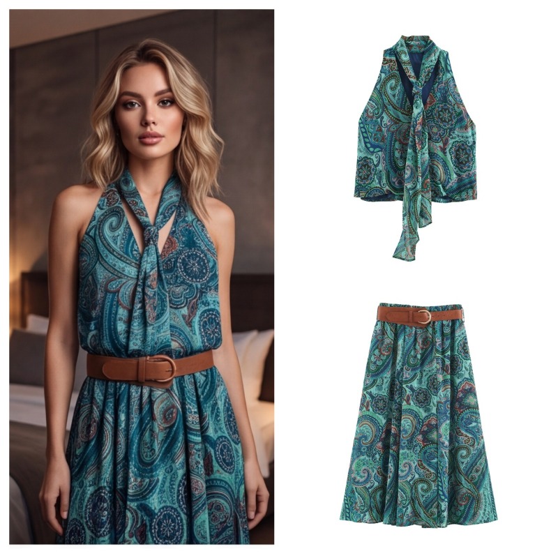 Set Due Pezzi con Gonna Lunga  - A-Line Skirt Midi recensione e prezzo