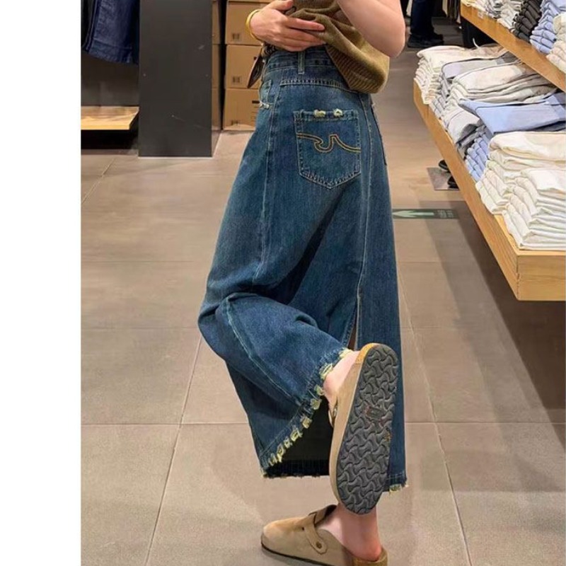 Gonna in denim ricamata con or - A-Line Skirt Midi recensione e prezzo