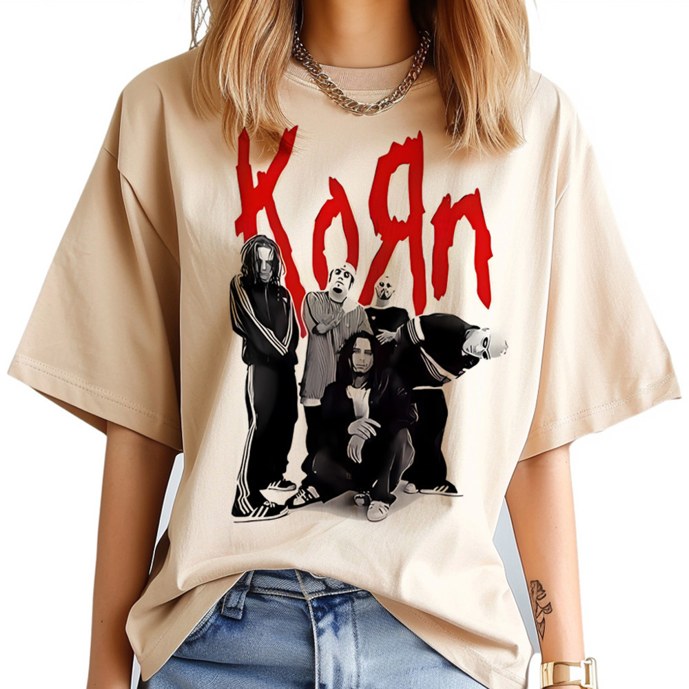 Maglietta Korn da donna, moda  - Women'S Fashion In The 80S recensione e prezzo